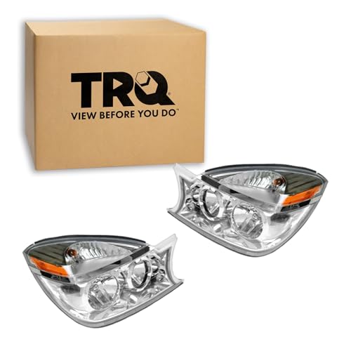 Image of TRQ Headlight Assembly Set GM2502245 GM2503245 Compatible with 2004-2007 Buick Rendezvous