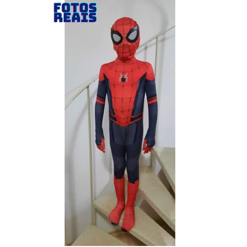 Fantasia infantil Homem aranha Longe de casa mascara com olhos 3D (GG140)