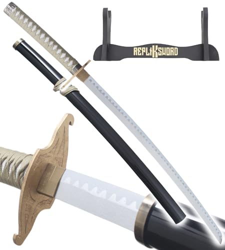REPLIKSWORD Bleach Katana en Bois Lame Ulquiorra Cifer's Schiffer Sabre Epee Cosplay + Présentoir