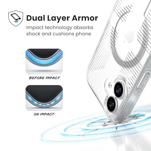 Image of Speck GEMSHELL Grip +MS Case for iPhone 17 - Clear /Clear | Slim Protective Grip | Drop Protection | MagSafe Compatible