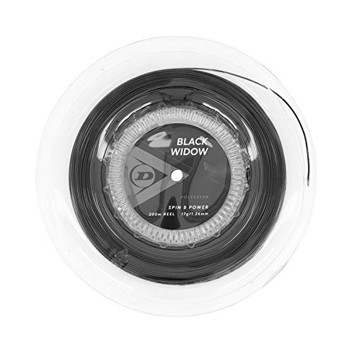 Dunlop Tennissaite, Black Widow String, 200m Saitenrolle, 1,26mm, 17g