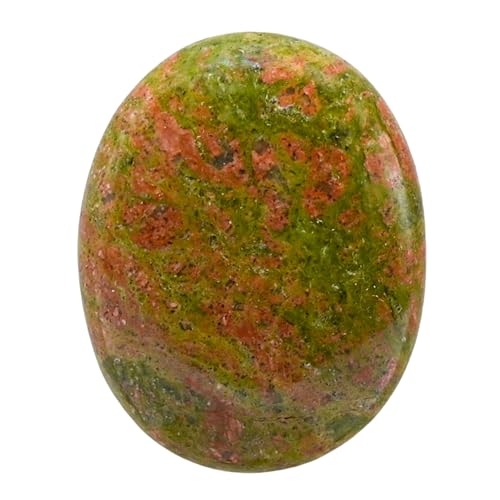 Image of Amazing Gemstone Unakite Crystals and Healing Stones - Large Palm Stone Crystals Piedra - Crystal for Good Luck, Balanced Positive Energy, Meditation - Unique Stocking Stuffers Gifts for Women, Men