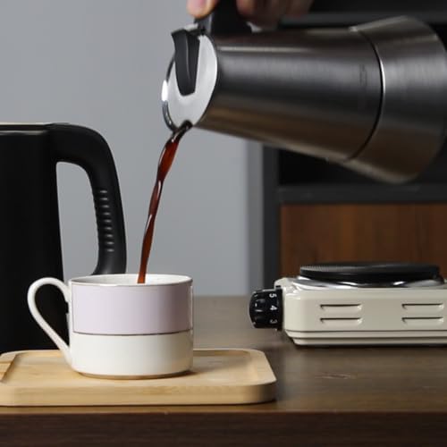 6 Cup Stovetop Espresso Maker Matte Stainless Steel Moka Pot Italian and Cuban Mocha Coffee Maker, Compatible with Gas, Electric, Ceramic, and Induction stovetops(10 fl oz/300 ml)