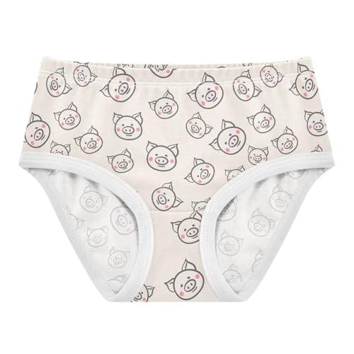 Little Girls Underwear Soft Cotton Kids Pig Panties in Sizes 2/3t, 4t, 5t, 6 and 8