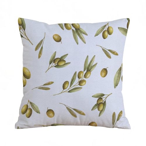 AELKSP Cushion Cover Decorations Pillow Cover Home for Livingroom Couch Sofa Decor Throw Pillow Case Gifts,Seamless pattern with olive branches. Botanical illustration of green plant sprigs,20x20 in