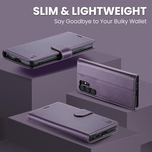 Wallet Case for Samsung Galaxy S26 Ultra 6.9", RFID Blocking Credit Card Holder, PU Leather Folio Flip Kickstand Protective Shockproof Cover for Galaxy S26 Ultra (Purple, Samsung Galaxy S26 Ultra) by FLIPALM - Image 6