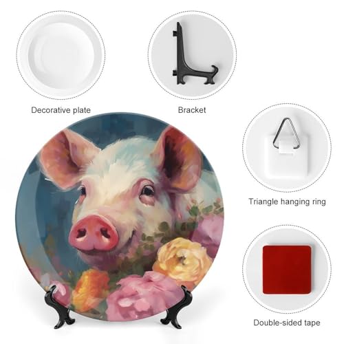 Plato decorativo de porcelana Bone China 6 pulgadas miniatura 3