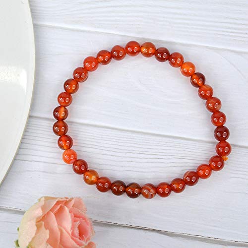 Image of Reiki Crystal Products Certified Natural Crystal Stone Bracelet 6 mm Round Beads for Men and Women | Premium Gemstone Jewellery Collection | Reiki Charged | Multiple Stone Variants Available