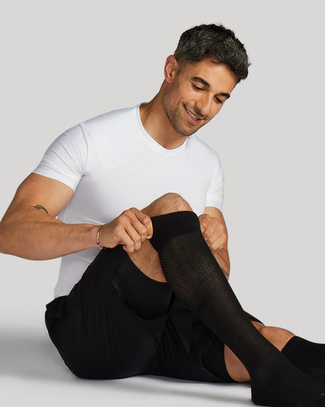 ActiveWick Men's Over-the-Calf Compression Socks – Wicking Channels, Mesh Ventilation & Copper Znergy Anti-Odor