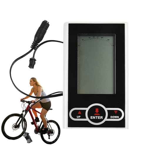 Monitor de ciclo estacionario – Tacómetro ordenador con pantalla LCD para bicicletas | Velocidad de pista, calorías, distancia | Medidor de rueda de fitness para interiores, equipo de fitness