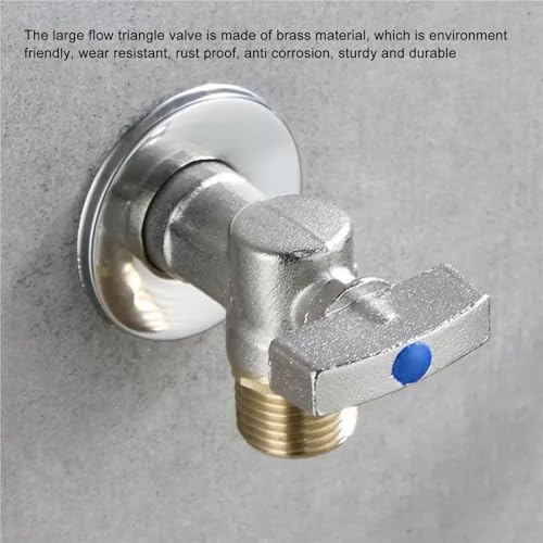 Válvula triangular de latón G1/2 de cierre angular para agua fría y caliente en cocina 4