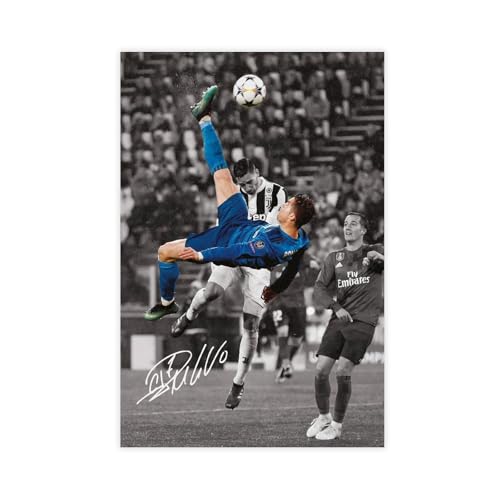 ocvdfss Cristiano Ronaldo - Póster en lienzo para decoración de dormitorio, oficina, habitación, regalo, 30 x 45 cm