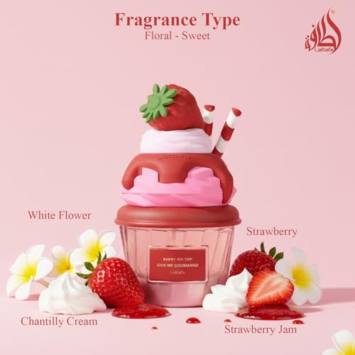 Image of Lattafa Berry On Top Eau de Parfum, Give Me Gourmand Collection - 75ml
