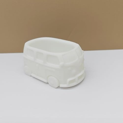 Miniatura 8 de Molde de resina, moldes de silicona para macetas, molde de hormigón en forma de autobús 3D, moldes para jarrón de flores, molde de cemento, material