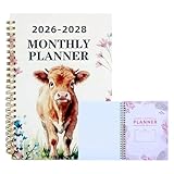 Calendario mensile | Agenda 2026-2028 con motivo , planner mensile di 3 anni, per insegnanti, studenti, università, scrivania, lavoro, uffici, casa e pianificazione aziendale