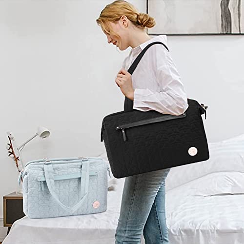 Bebamour Diaper Bag,Diaper Changing Totes Bag For Mom And Dad Multi-Function Baby Diaper Bag Stylish Large Capacity Mommy Bag For Travel (Black) #TOP1