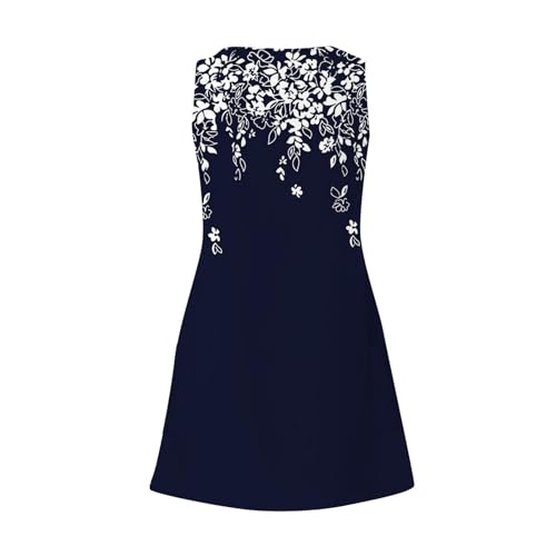 Image of Summer Dresses for Women 2026 Casual V Neck Sleeveless Sundresses Boho Beach Tank Dresses with Pockets