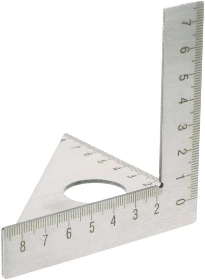 45/90 Degree Woodworking Ruler Stainless Steel 3D Triangle Square Rafter Speed Square T and Tri Angle Square Mulit-Scribe Tools