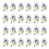 INFIBRITE 4 Inch Smart Recessed Light, Color Changing and Tunable White, WiFi Retrofit LED Downlight