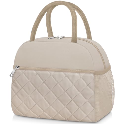 KUBYA Lancheira para mulheres, adultos, homens, isolada, fofa, acolchoada, lancheira, feminina, reutilizável, grande, à prova de vazamentos, bolsa térmica simples para trabalho, escritório, piquenique