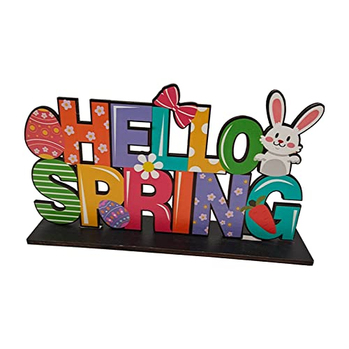 Juego de adornos para mesa de huevos de Pascua, letreros de madera, decoración de bloques de Pascua independiente, bandeja escalonada, decoración de granja, rústico, centro de mesa, letrero de Pascua