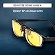 KLIM OTG Brillen Clip on Gläser gegen blaues Licht - NEU - Guter Schutz bei der Arbeit am Bildschirm - Gaming Brille PC, Handy und Fernseher - Anti-Müdigkeit, Anti-Blaulicht, UV-Schutz