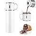 Termo cafe 480 ml de acero inoxidable con Taza café y té, doble pared para bebidas calientes y frías, Botella de Aislante al vacío Termo de Acero para deportes al aire libre,escuela, camping, viajes