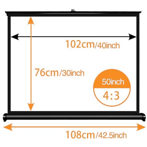 Pantalla Manual Retráctil de 50 pulgadas 4:3 miniatura 7