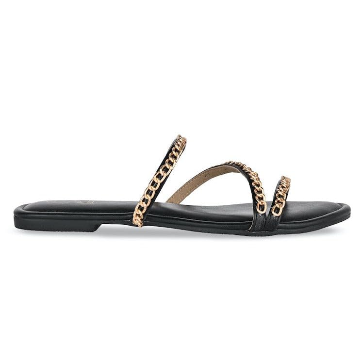 CAI Women Black Chained Flats|comfortable flats|Stylish Flats for women|flat sandals for women| Summer essential (Black, UK Footwear Size System, Adult, Women, Numeric, Medium, 6) (B0D9Q2H3WB) Amazon Price History, Amazon Price Tracker