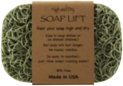 Soap Lift Soap Bar Holder - Flexible Shower Tray with Self-Draining Design - Soap Saver Made of BPA-Free Bioplastic - Handmade Soap Lift for Dishes, Shower & Bathroom Sink -1-Pack (Sage Color)