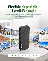 Acer PA100 Tragbare SSD 500GB - Lesegeschwindigkeit bis zu 560 MB/s - USB 3.2 Gen1 Type-C Externes Solid-State-Laufwerk, kompatibel mit PC/Mac/PS5/Android/iOS – Ansicht 5