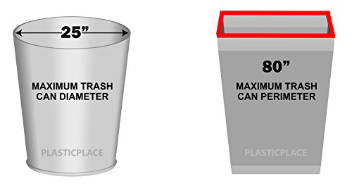 Image of Plasticplace 40-45 Gallon Trash Bags │ 1.5 Mil │ Orange Heavy Duty Garbage Can Liners │ 40 inch x 46 inch (100 Count)