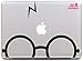 Artstickers - Adesivo per portatile da 11" e 13" pollici motivo occhiali Harry Potter per Apple MacBook Pro Air Mac Portatile Colore Nero Regalo Spilart Marca Registrato