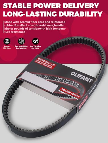 Image of Clutch & Starter Generator Drive Belt for Club Car DS 1997-up, Club Car Precedent 2004-up Gas Golf Cart 101916701 1016203
