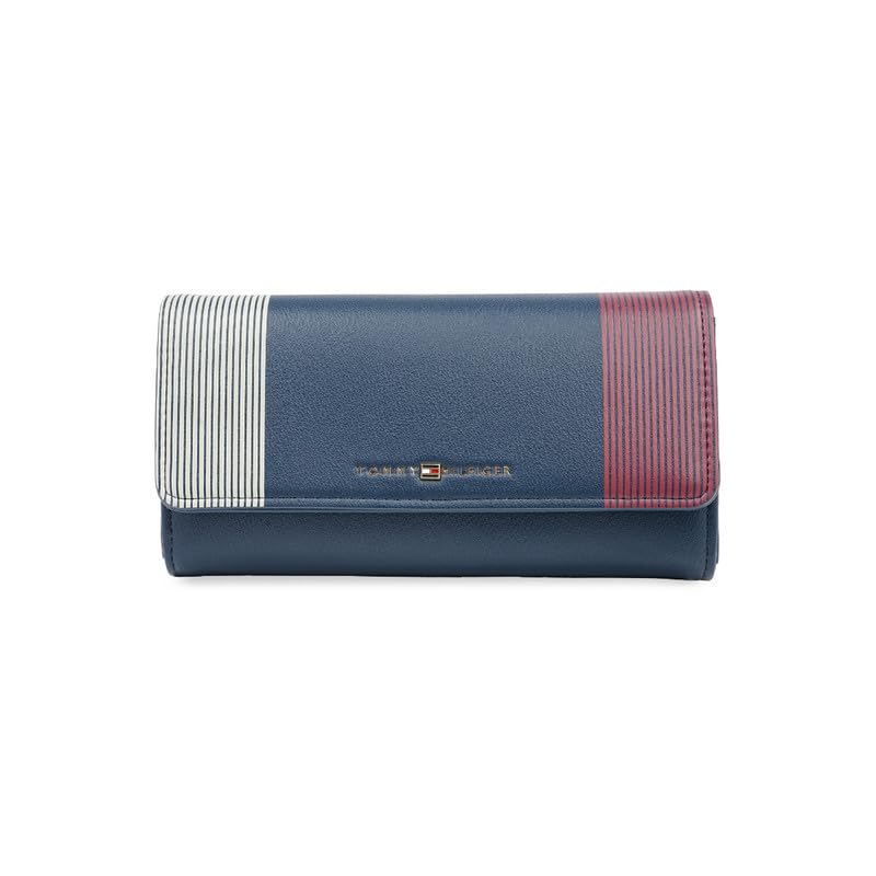 Women's Flap Wallet with Detachable Sling Capri - Navy | Signature Printed PU || No. of Compartment - 2 | Stylish Clutch for Women-image-24