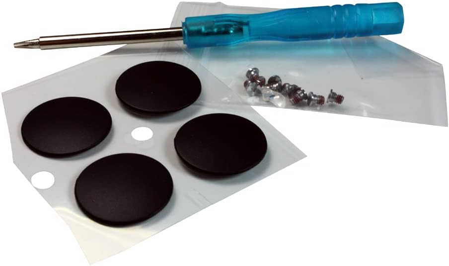 Replacement Rubber Feet (4 Feet) and Bottom Screws (10 Screws) and Screwdriver Compatible with Apple MacBook Pro 13 Inch Late 2013