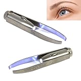 1st Choice 3 Stainless Steel Make Up LED Light Eyelash Eyebrow Hair Removal Lighted Tweezer
