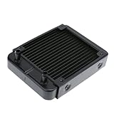 Compatible con refrigeración por agua for PC, radiador de 18 tubos de 120 mm for ventilador de 12 cm con puertos G1/4