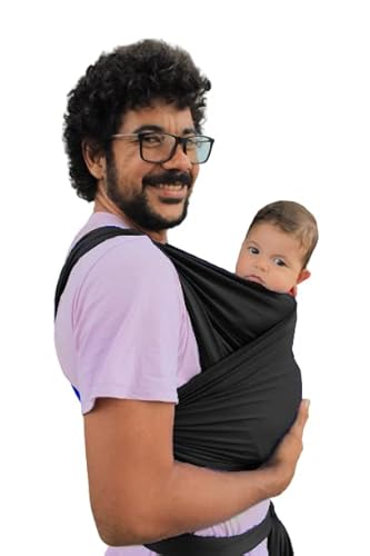 Wrap Sling 100% Algodão Carregador de Bebê cor: Preto