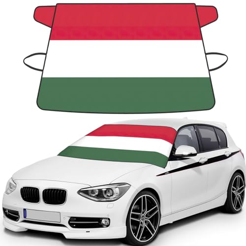 Couverture de pare-brise de voiture drapeau Hongrie pour protection contre la glace