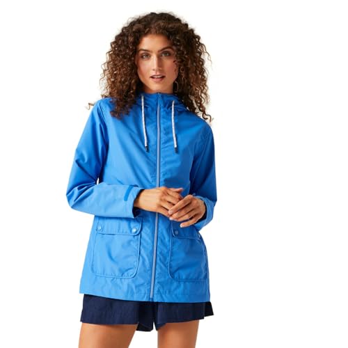 Regatta Womens Bayletta Full Zip Hooded Rain Coat, Blue, 24 UK