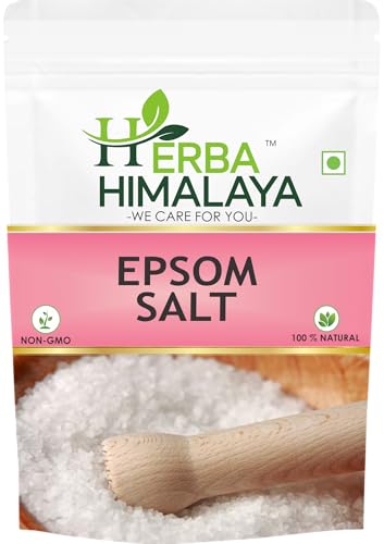 Herba Himalaya Epsom Salt (Magnesium Sulphate) For Relaxation Muscle Relief, Relives Aches & Pain,Plant Growth (250 gm)