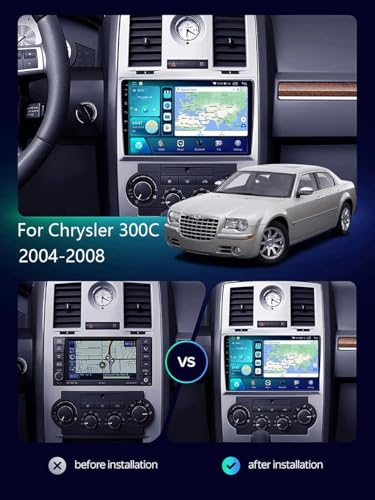 Radio Coche Navegación GPS 2 DIN Chrysler 300C 2004-2008 Pantalla Incell 1G+32G 2