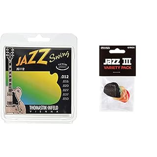 Thomastik Cordes Guitare électriques Jazz Swing Series Nickel Flat Wound Jeu JS112 Medium Light .012-.050w & Dunlop… - Les Beatles, Paul McCartney, John Lennon, RIngo Starr, George Harrison