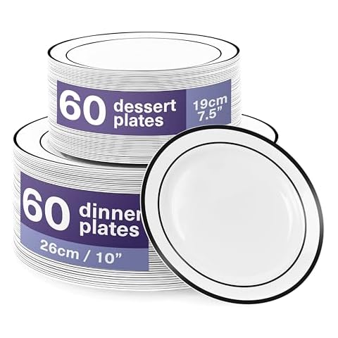 MATANA 120 Premium White Plates Set Cover