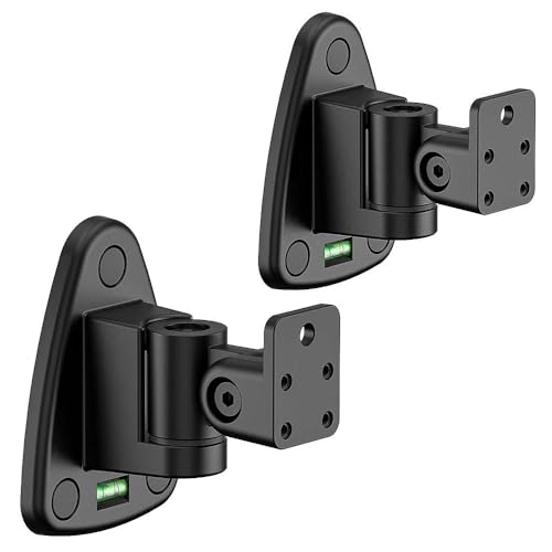 2 Pack Adjustable Speaker Wall Mounts for Samsung HW-Q990D/Q990F/Q990C/QS700F/Q800F/Q900F/Q600F, Heavy Duty Wall Brackets Fit for SWA-9500S/SWA-W200D Samsung Speaker Wall Mounts WR Keyhole&Thread Hole