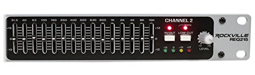 Rockville Req215 Dual 15 Band 1/3 Octave Graphic Equalizer With Sub-Output,Black #TOP5