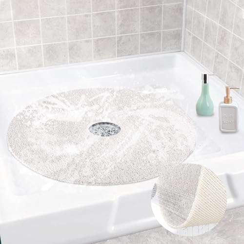 Shower Mat Non Slip, Round Shower Mat for Inside...