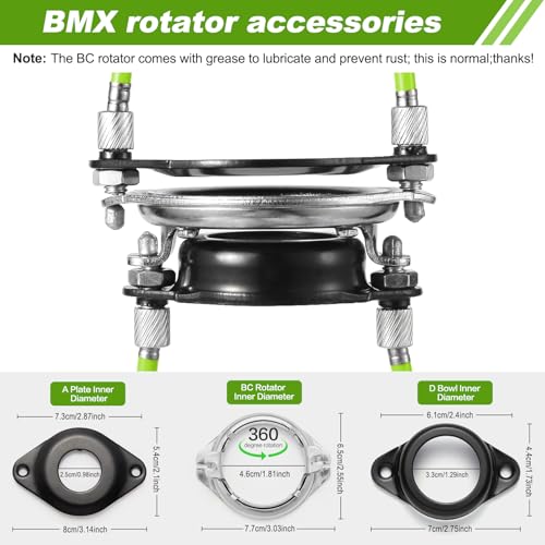 1 Set BMX Bike Gyro Brake Cables Front + Rear (Upper + Lower) with Spinner Rotor, BMX Bicycle Brake Lines Set Cable Wire & Housing Replacement for Most Gyro Systems and 20\" Bikes Parts,Professional