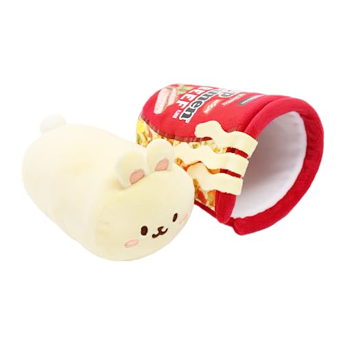 Anirollz 6&#8243; Official Stuffed Animal Plush Nissin Cup Noodle + Top Ramen |Soft, Squishy, Warm, Cute, Comfort, Safe| Pillow with Puppy Kitty Bunny &#8211; Birthday Deco Graduation Gift &#8211; Top Bunniroll